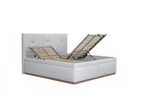 Dvoulůžko Dalia v rozměru 180x200 cm, v potahu Loft 1, ukázka polohování roštu 