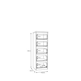 Komoda Edmore se šuplíky 42x128x43 cm, bílá, vnitřní rozměry