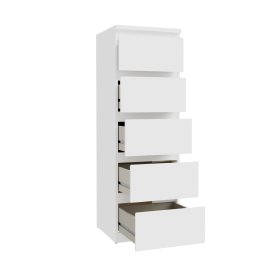 Komoda Edmore se šuplíky 42x128x43 cm, bílá