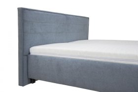 Dvoulůžko Oliver v rozměru 160x200 cm, v potahu Enjoy 22 Anthra, detail čela 