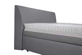 Dvoulůžko Hellen v rozměru 180x200 cm, v potahu Loft Grey, detail čela 