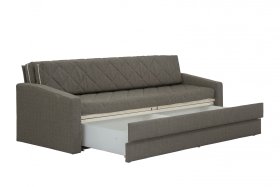 Rozkládací pohovka Vision v potahu Arte 3 Sand, ukázka úložného prostoru