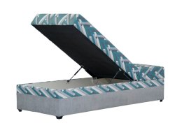 Válenda Evelína v rozměru 90x200 cm, v potahu Matrix 16 a Zigi 104, ukázka úložného prostoru