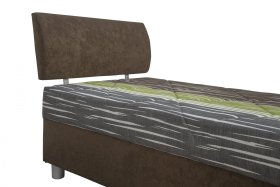 Jednolůžko Craness, v rozměru 90x200, detail čela