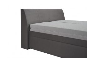 Dvoulůžko Merkur v rozměru 180x200 cm, v potahu Prima 13 Grey, detail čela 