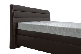 Dvoulůžko Verona v rozměru 180x200 cm, v potahu Tunis Brown, detail čela 