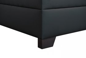 Dvoulůžko Quarto v rozměru 180x200 cm, v potahu Loft Black a Nero Beige, detail nožičky 