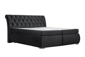 Boxspring Cheryl v rozměru 180x200 cm, v potahu Derby 9025 Black
