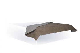 Oboustranný dekorační přehoz v kombinaci látek Nero Grey / Alfa Stone