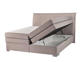 Boxspring Arthur v rozměru 180x200 cm, v potahu Arte 2 Beige, ukázka úložného prostoru