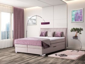 Boxspring Arthur v rozměru 180x200 cm, v potahu Arte 2 Beige, interiér