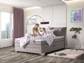 Boxspring Arthur v rozměru 180x200 cm, v potahu Arte 2 Beige, interiér