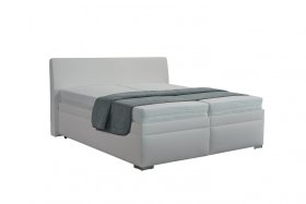 Dvoulůžko Zina v rozměru 180x200 cm, v potahu Loft 1, přehoz v potahu Gusto 72 