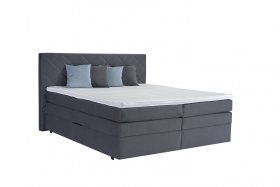Boxspring Atika v rozměru 180x200 cm, v potahu Amore 32, s topperem, s polštářky 