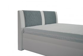 Dvoulůžko Zina v rozměru 180x200 cm, v potahu Loft 1 a Gusto 72, detail čela 