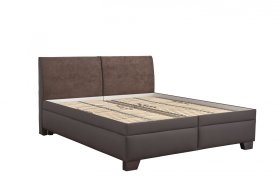 Dvoulůžko Quarto v rozměru 180x200 cm, v potahu Loft Brown a Aston 4, rošt 