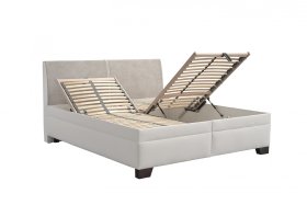 Dvoulůžko Quarto v rozměru 180x200 cm, v potahu Loft 1 a Matrix 2, ukázka polohování roštu 