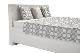 Dvoulůžko Quarto v rozměru 180x200 cm, v potahu Loft 1 a Matrix 2, detail čela 