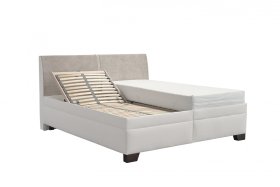 Dvoulůžko Quarto v rozměru 180x200 cm, v potahu Loft 1 a Matrix 2, ukázka polohování roštu 