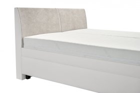 Dvoulůžko Quarto v rozměru 180x200 cm, v potahu Loft 1 a Matrix 2, detail čela 