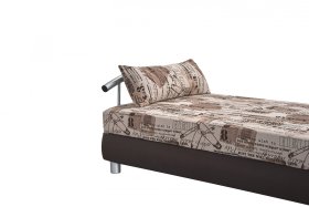 Jednolůžko Nina v rozměru 140x 200 cm, v potahu Salina 4004 a Sevilla 24-40, s polštářem 