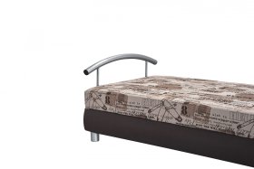 Jednolůžko Nina v rozměru 140x 200 cm, v potahu Salina 4004 a Sevilla 24-40, bez polštáře 