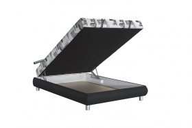 Jednolůžko Nina v rozměru 140x200, v potahu NYC B 05 a Salina 9022, úložný prostor