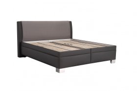 Dvoulůžko Juve v rozměru 180x200 cm, v potahu Loft Grey a Prima 13 Grey, bez matrací 