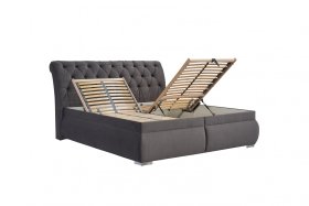 Dvoulůžko Debbie v rozměru 180x200 cm, v potahu Riviera 95, ukázka polohování roštu 