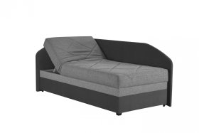 Válenda Turi v rozměru 90x200 cm, v potahu Antony 74-88 a Arte 23, ukázka polohování hlavy, levý roh