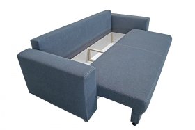 Pohovka Genf v látce Enjoy 22 Anthra, ukázka úložného prostoru