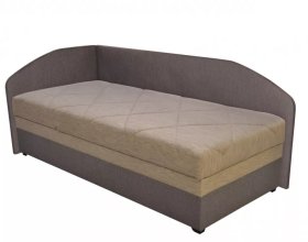 Válenda Turi v rozměru 90x200 cm, v potahu Tribeca Beige a Toledo GC2, levý roh