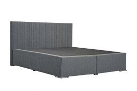 Boxspring Ludwig v rozměru 180x200 cm, v potahu Toledo Grey, bez matrací 