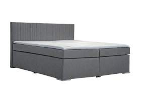 Boxspring Ludwig v rozměru 180x200 cm, v potahu Toledo Grey, s topperem