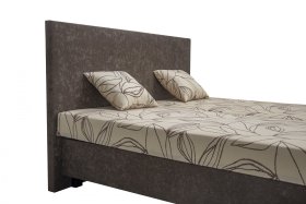 Dvoulůžko Niky v rozměru 160x200 cm, v potahu Cret 3780-1013 a Molisoft 45, detail čela 