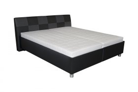 Dvoulůžko Nice v rozměru 180x200 cm, v potahu Loft Black a Kerpen 58007-81