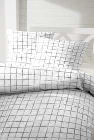 Povlečení z bavlněného perkálu, kostkovan