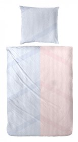 Seersucker povlečení, modro-růžová barva