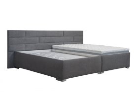 Rodinná postel Family bed v rozměru 280x220 cm, v potahu Crown 18 DK. Grey, bez matrace 