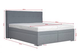 Boxspring Samba v rozměru 180x200 cm, v potahu Gusto 72, rozměry 