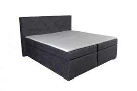 Boxspring Jasmin v rozměru 180x200 cm, v potahu Matrix 17, s topperem