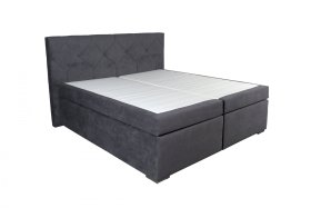 Boxspring Jasmin v rozměru 180x200 cm, v potahu Matrix 17, s topperem