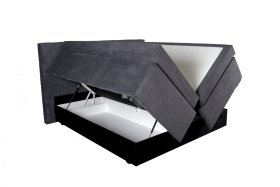 Boxspring Jasmin v rozměru 180x200 cm, v potahu Matrix 17, ukázka úložného prostoru 