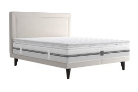 Dvoulůžko Tania v rozměru 180x200 cm, v potahu Savoy 21 Cream, s topperem