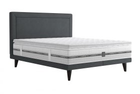 Dvoulůžko Tania v rozměru 180x200 cm, v potahu Savoy 94 DK. GR., s topperem