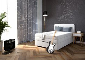 Boxspring Maria v rozměru 140x200 cm, v potahu Loft 1, interiér 