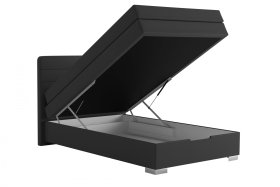 Boxspring Maria v rozměru 140x200 cm, v potahu Loft Grey, ukázka úložného prostoru