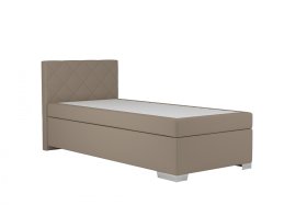 Boxspring Andy v rozměru 90x200 cm, v potahu Enjoy 2 Camel, bez topperu