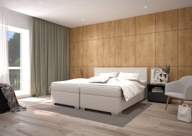 Boxspring Andy v rozměru 90x200 cm, v potahu Enjoy 21 Grey, interiér