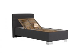 Jednolůžko Sendy v rozměru 90x200 cm, v potahu Milano 9000, ukázka polohování hlavy